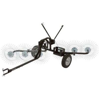 Strongway Inline Acreage Rake 55inW 6 Tine Reels