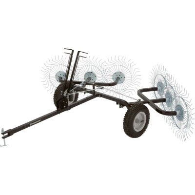 Strongway Acreage Rake 60in W 6 Tine Reels