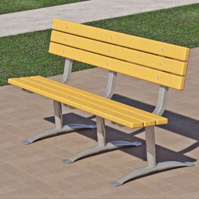 Pilot Rock Recycled Plastic Park Bench Cedar 6ft