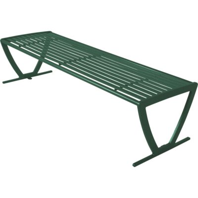 UltraSite Augusta Park Bench Backless Horizontal Slats 6ft