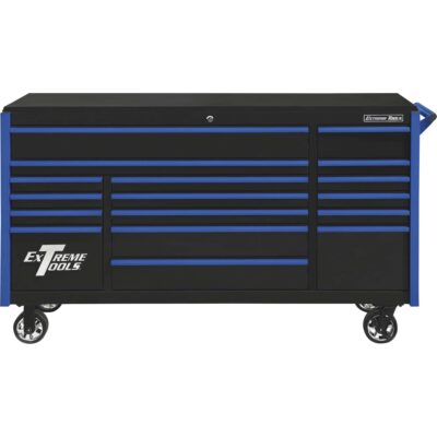 Extreme Tools DX Series 72in 17 Drawer Triple Bank Roller Cabinet 72inW x 21inD x 42 7inH