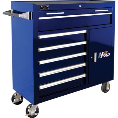 Homak H2PRO 41in 6 Drawer Roller Tool Cabinet with 2 Compartment Drawers 41 15 16inW x 22 7 8inD x 42 1 4inH