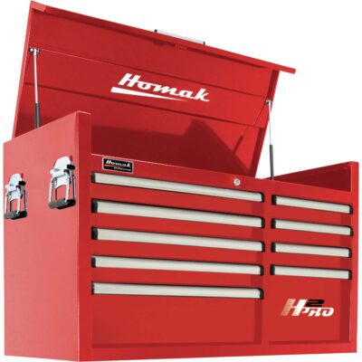 Homak H2PRO 41in 9 Drawer Top Tool Chest 41 1 8inW x 21 3 4inD x 24 1 2inH