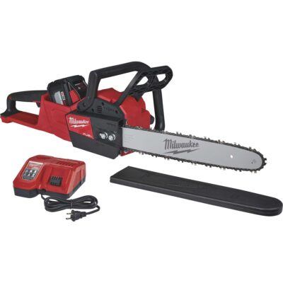 Milwaukee M18 18V Fuel Li ion Cordless Chainsaw 16in Bar 12 0Ah Battery