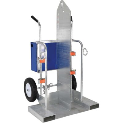 Vestil Welding Cylinder Torch Cart with Fork Pocket 500 Lb Capacity