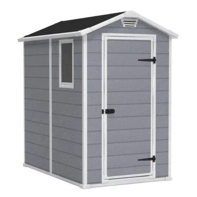 Storage Shed: Manor 6X8DD Indoor Storage Shed, Brown