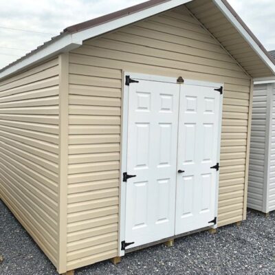 10X14 Classic A Frame Vinyl Silver Line Shed