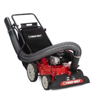 Troy-Bilt 24 in. Leaf Vacuum Head 1.5 in. Chipping Capacity Gas Powered Chipper Shredder Vacuum with High Rear Wheels