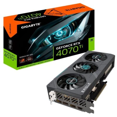 Gigabyte NVIDIA GeForce RTX 4070 Ti 12GB GDDR6X 192 bit PCIE 4.0 16x GPU 2625 MHz Dual Slot Fansink 1xHDMI 3xDisplayPort GV-N407TEAGLEOC-12GD2.0