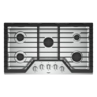 Whirlpool – 36″ Gas Cooktop – Stainless Steel