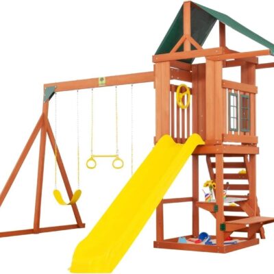 Creative Cedar Designs Cedar Cottage Wooden Swing Set