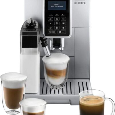 De?Longhi ? Dinamica Espresso Machine with 15 bars of pressure and LatteCrema Fully Automatic Milk Frother ? Silver