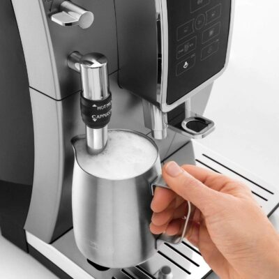 De?Longhi ? Dinamica TrueBrew Over Ice Fully Automatic Coffee and Espresso Machine- Chrome and Black