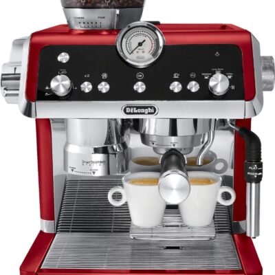 De?Longhi ? La Specialista Prestigio Espresso Machine with Active Temperature Control and Dual Heating System ? Red