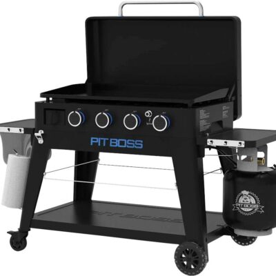 Pit Boss – Ultimate Outdoor Gas 4-Burner Griddle – Black