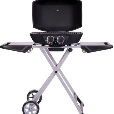 Pit Boss – 2-Burner Portable Gas Grill with Collapsible Cart – Black Sand