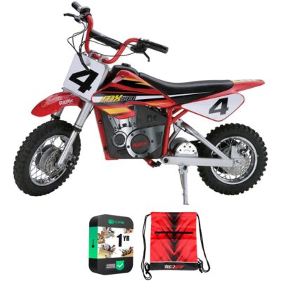 Razor MX500 Dirt Rocket Electric Motocross Bike + Extended Protection & Deco Bag