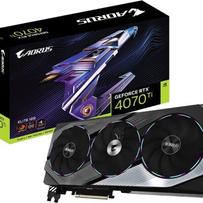 Gigabyte AORUS GeForce RTX 4070 Ti Elite 12G Graphics Card, 3X WINDFORCE Fans, 12GB 192-bit GDDR6X, GV-N407TAORUS E-12GD Video Card