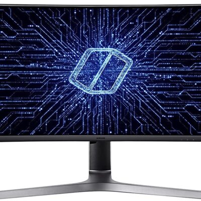 SAMSUNG 49” Odyssey G9 Gaming Monitor, 1000R Curved Screen, QLED, Dual QHD Display, 240Hz, NVIDIA G-SYNC and FreeSync Premium Pro, LC49G95TSSNXZA, Black