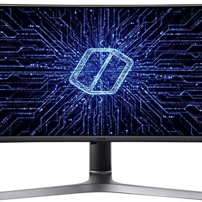 SAMSUNG 49” Odyssey G9 Gaming Monitor, 1000R Curved Screen, QLED, Dual QHD Display