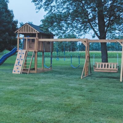 881-B Wooden Swing Set