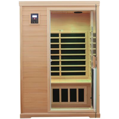 KUNSANA Far infrared sauna room,One person size, Hemlock Wooden Far Infrared Sauna for Home