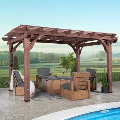 Somerville 14×10 pergola ? walnut stain