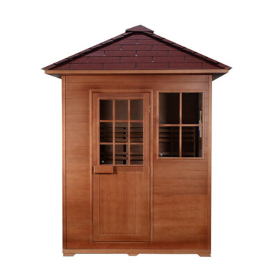 Enlighten Saunaterra Moonlight 2-Person Peak Roof Dry Traditional Outdoor Sauna