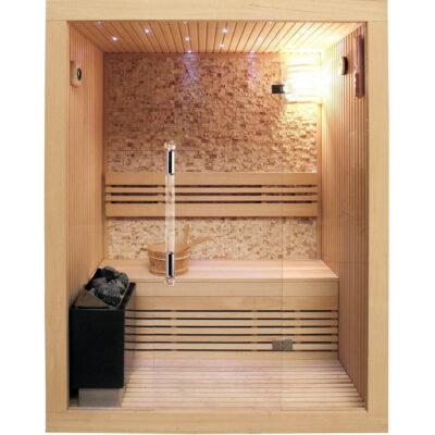 Sunray Rockledge 2-Person Luxury Indoor Traditional Sauna With 4.5 KW Harvia Heater & Digital Controls