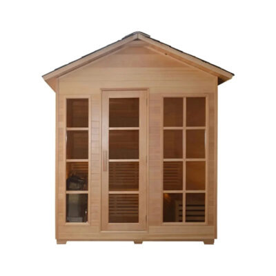 Aleko Canadian Hemlock 6 Person Outdoor and Indoor Wet Dry Sauna with 6 kW Harvia KIP Heater