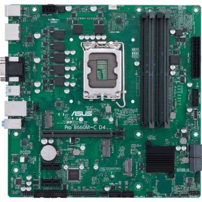 Asus B660M-C D4-CSM Desktop Motherboard – Intel Chipset – Socket LGA-1700 – Intel Optane Memory Ready – Micro ATX