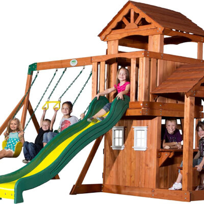 Backyard Discovery Tanglewood All Cedar Wood Playset Swing Set