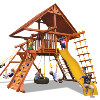 Deluxe Playcenter Combo 2 with Wood Roof (23B)