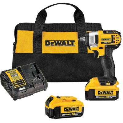 DEWALT 20-volt MAX Lithium Ion 3/8-Inch Impact Wrench Kit with Hog – Refurbished with Dewalt Warranty – DCF883M2