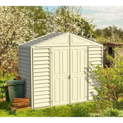 DuraMax 10.5ft x 2.75ft SidePro Vinyl Shed with Foundation Kit