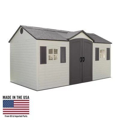 Lifetime Storage Shed: lifetime Garden Building Shed – 15′ X 8′ – Gray