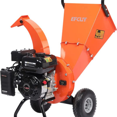 EFCUT C30 Mini Wood Chipper Shredder Mulcher Heavy Duty 7 HP 212Cc Gas Powered Engine 3″ Inch Max Wood Diameter Capacity Compact Design