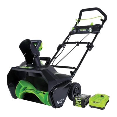 Greenworks Pro 80V 20 inch Snow Thrower with 2Ah Battery and Charger