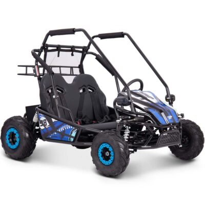 (Preorder)MotoTec Mud Monster XL Kids Electric 60v 2000w Go Kart Full Suspension Blue