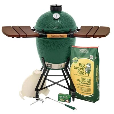 Large Big Green Egg with Rolling Nest & Composite Egg Mates Package