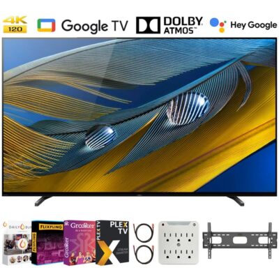 Sony 77″ A80J 4K OLED Smart TV 2021 Model with Movies Streaming Pack