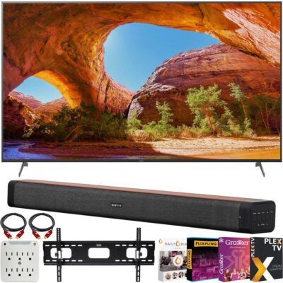 Sony X91J 85 inch HDR 4K UHD Smart LED TV (2021) +Deco Soundbar Bundle