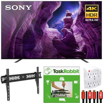 Sony XBR65A8H 65″ A8H 4K OLED Smart TV 2020 +TaskRabbit Installation Bundle