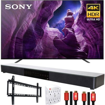 Sony XBR65A8H 65″ A8H 4K Ultra HD OLED TV (2020) with Deco Gear Soundbar Bundle