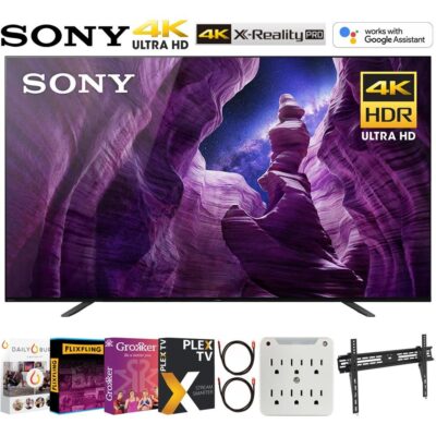 Sony XBR65A8H 65-inch A8H 4K OLED Smart TV (2020) + Movies Streaming Pack