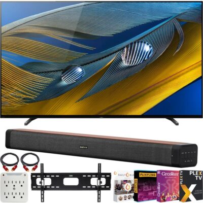 Sony XR65A80J 65″ A80J 4K OLED Smart TV (2021) + Deco Soundbar Bundle