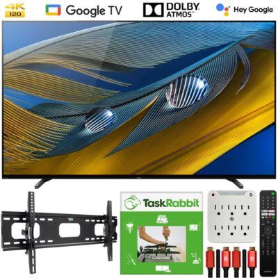 Sony XR65A80J 65″ A80J 4K OLED Smart TV 2021 with TaskRabbit Installation Bundle