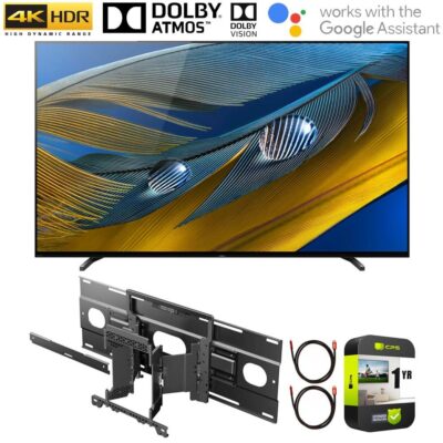 Sony XR65A80J 65″ A80J 4K OLED Smart TV w/ Sony Wall-Mount Bundle