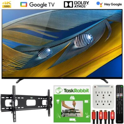 Sony XR77A80J 77″ A80J 4K OLED Smart TV 2021 with TaskRabbit Installation Bundle