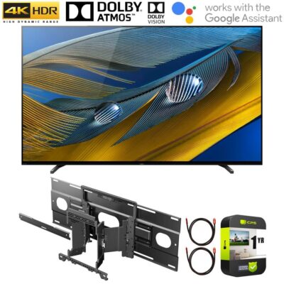 Sony XR77A80J 77″ A80J 4K OLED Smart TV w/ Sony Wall-Mount Bundle